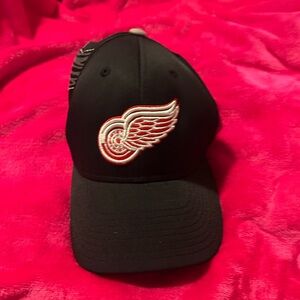 NHL Reebok Black Cap with Red Logo